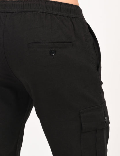 Leo linen Cargo - Black