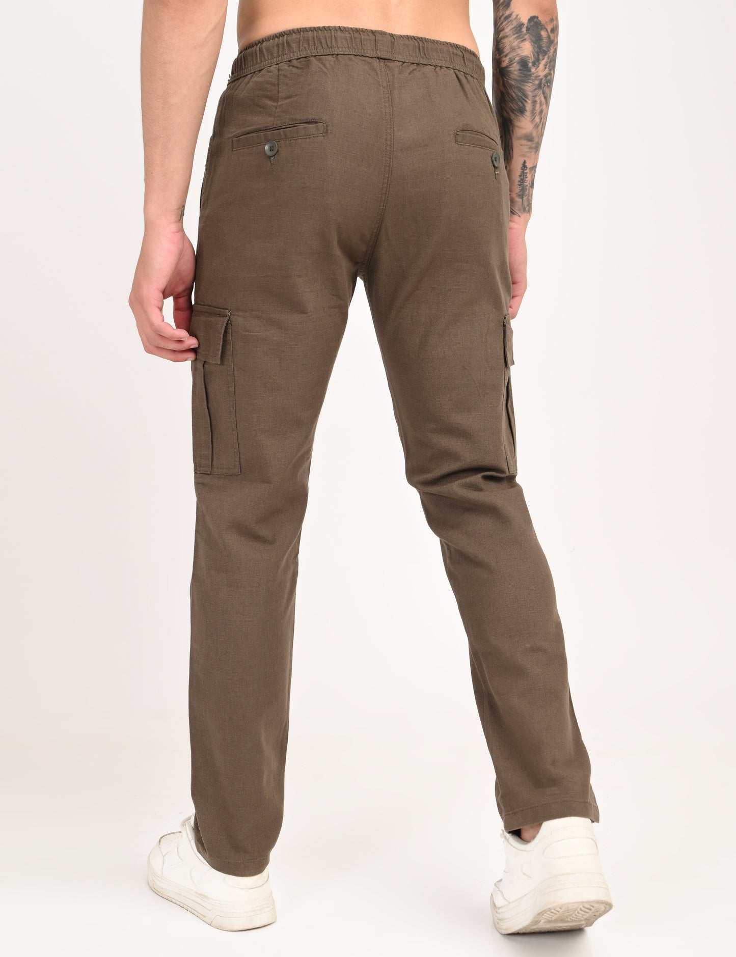 Leo linen Cargo - Brown
