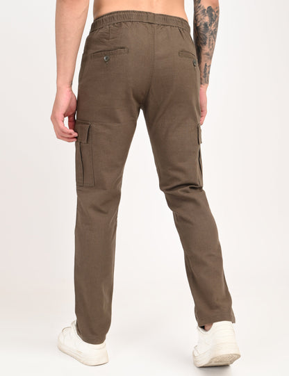 Leo linen Cargo - Brown