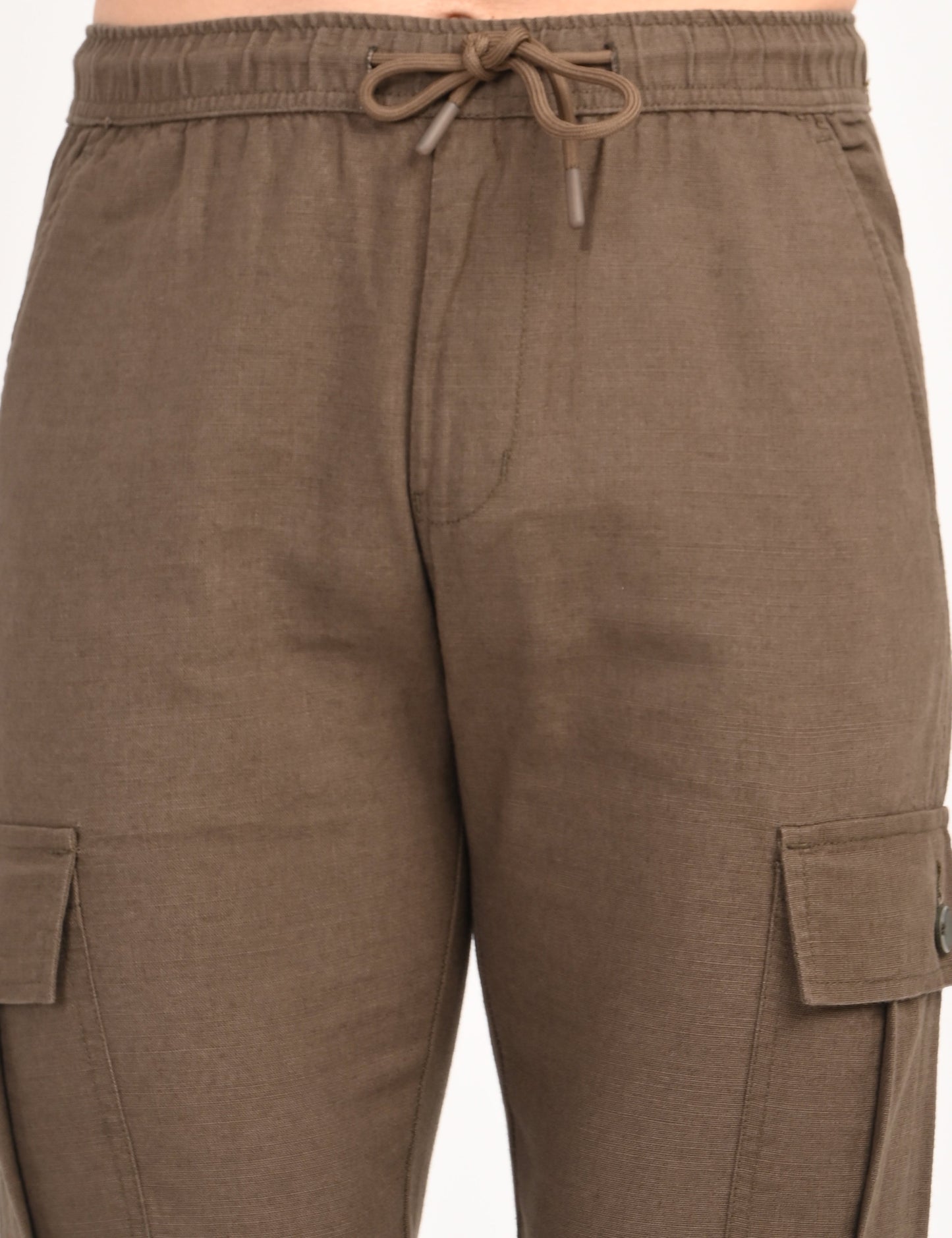 Leo linen Cargo - Brown