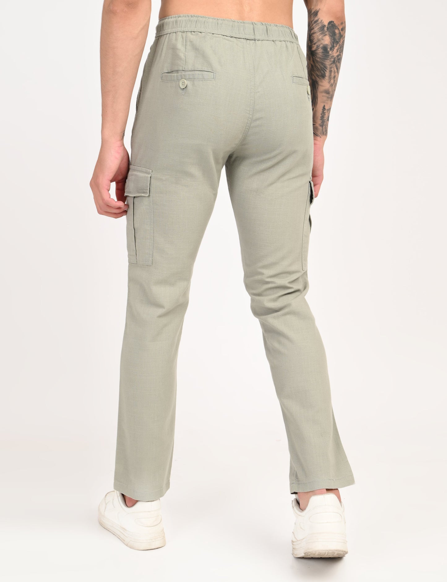 Leo linen Cargo - Light Green