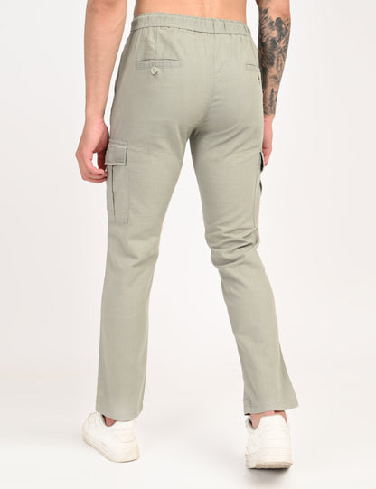 Leo linen Cargo - Light Green