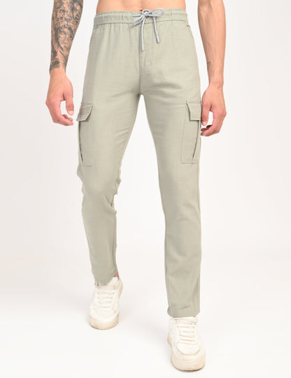 Leo linen Cargo - Light Green