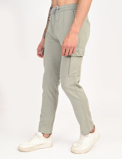 Leo linen Cargo - Light Green