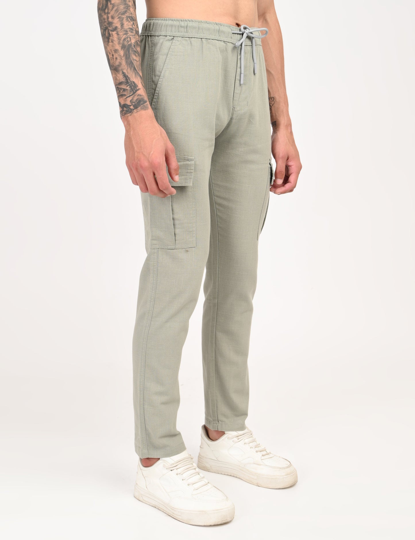 Leo linen Cargo - Light Green