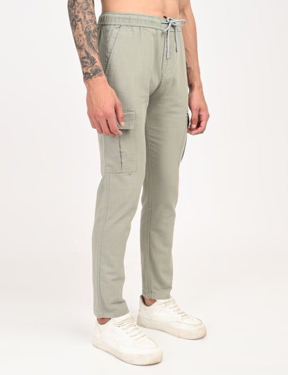 Leo linen Cargo - Light Green