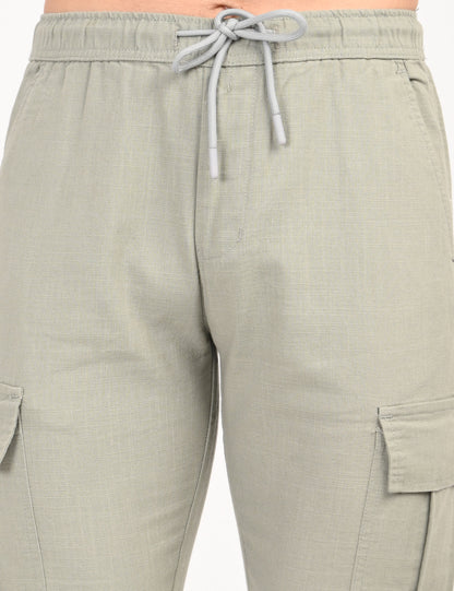 Leo linen Cargo - Light Green