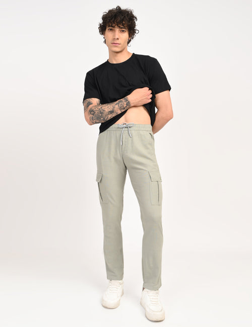 Leo linen Cargo - Light Green