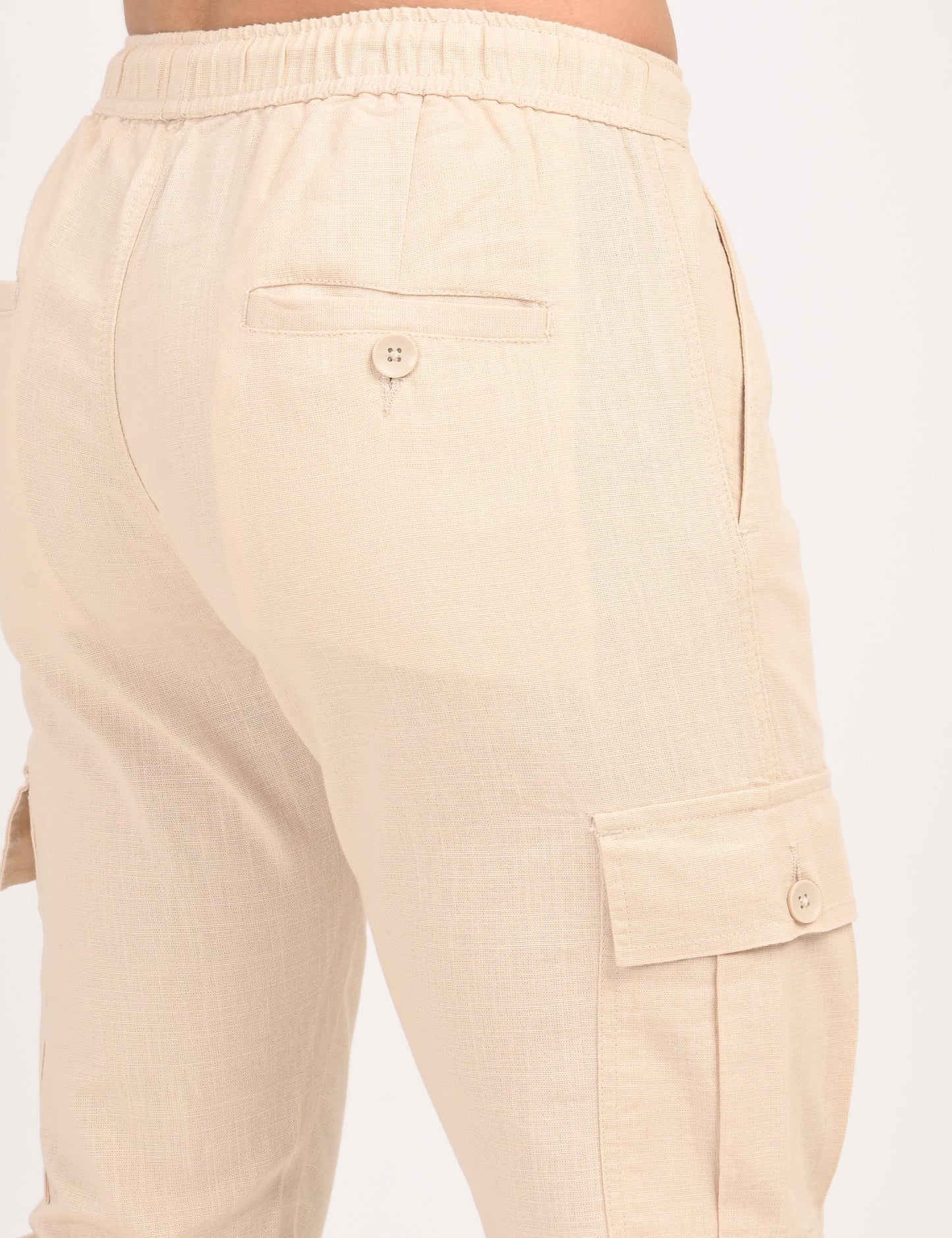Leo linen Cargo - Beige