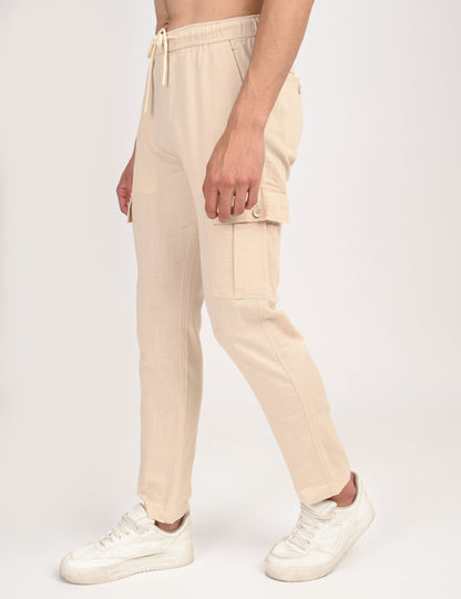 Leo linen Cargo - Beige