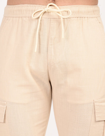 Leo linen Cargo - Beige