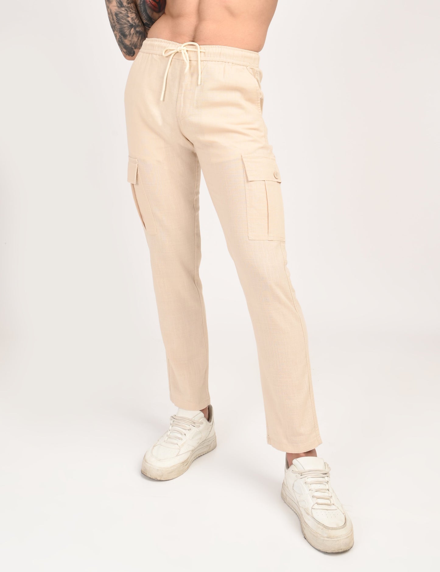 Leo linen Cargo - Beige