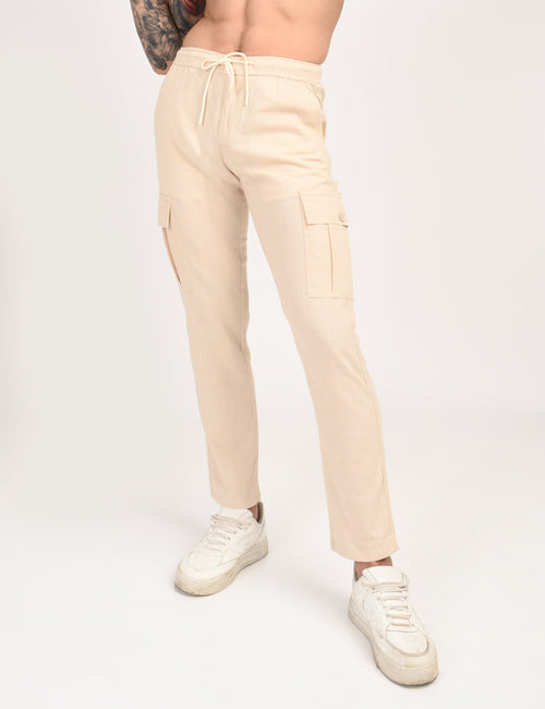 Leo linen Cargo - Beige