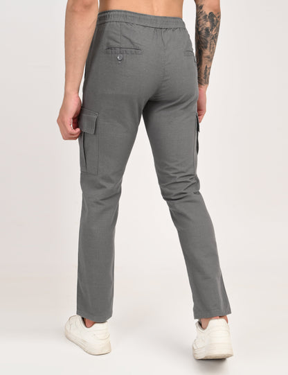 Leo linen Cargo - Grey