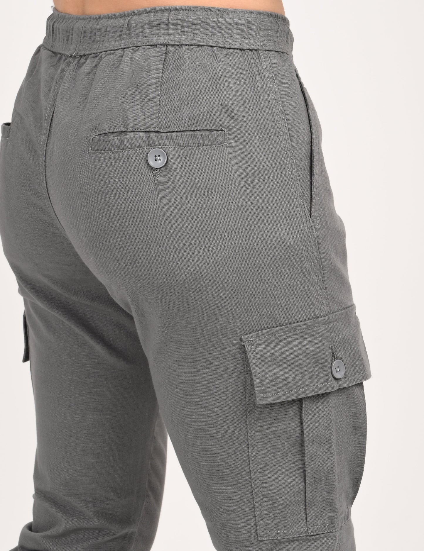 Leo linen Cargo - Grey