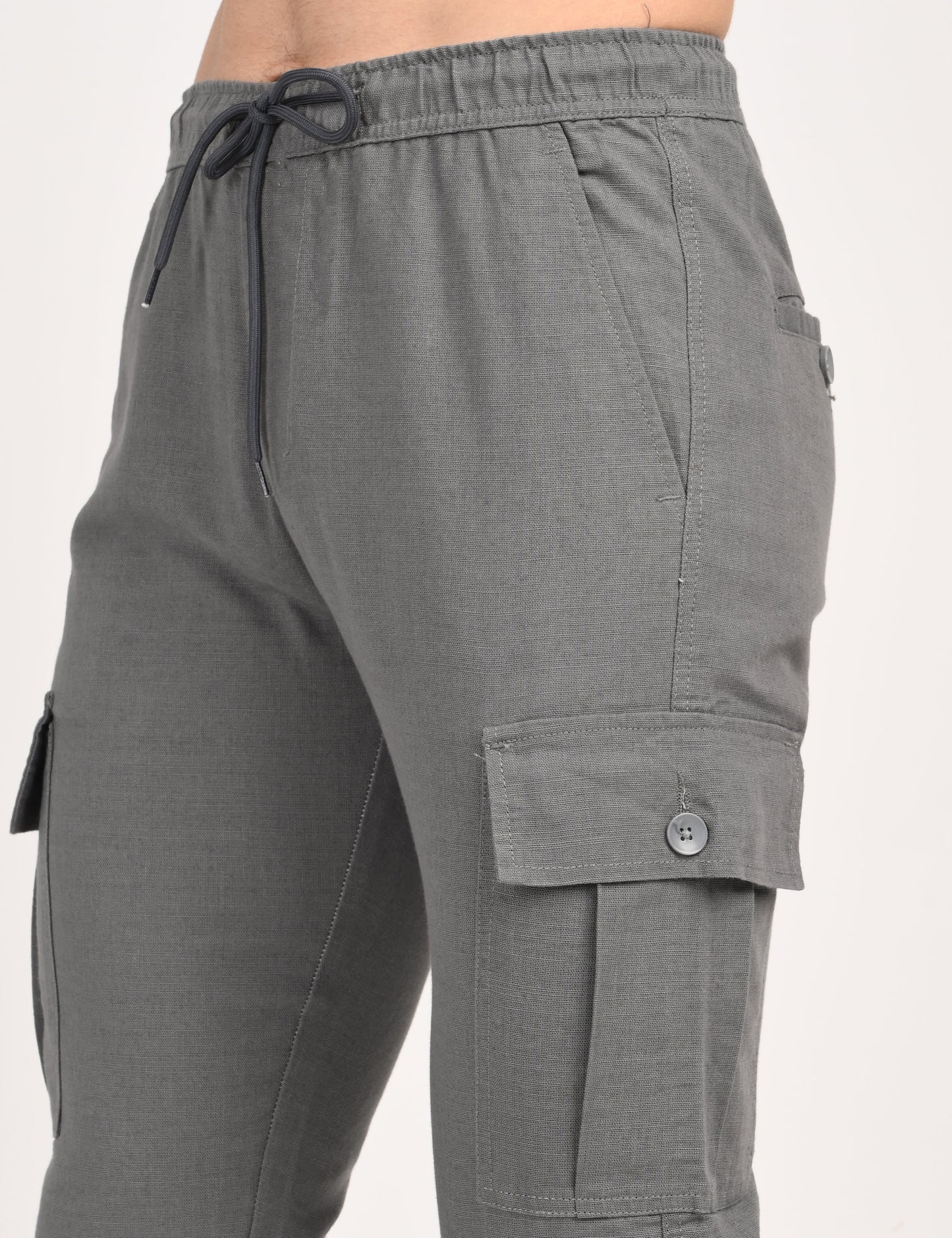 Leo linen Cargo - Grey
