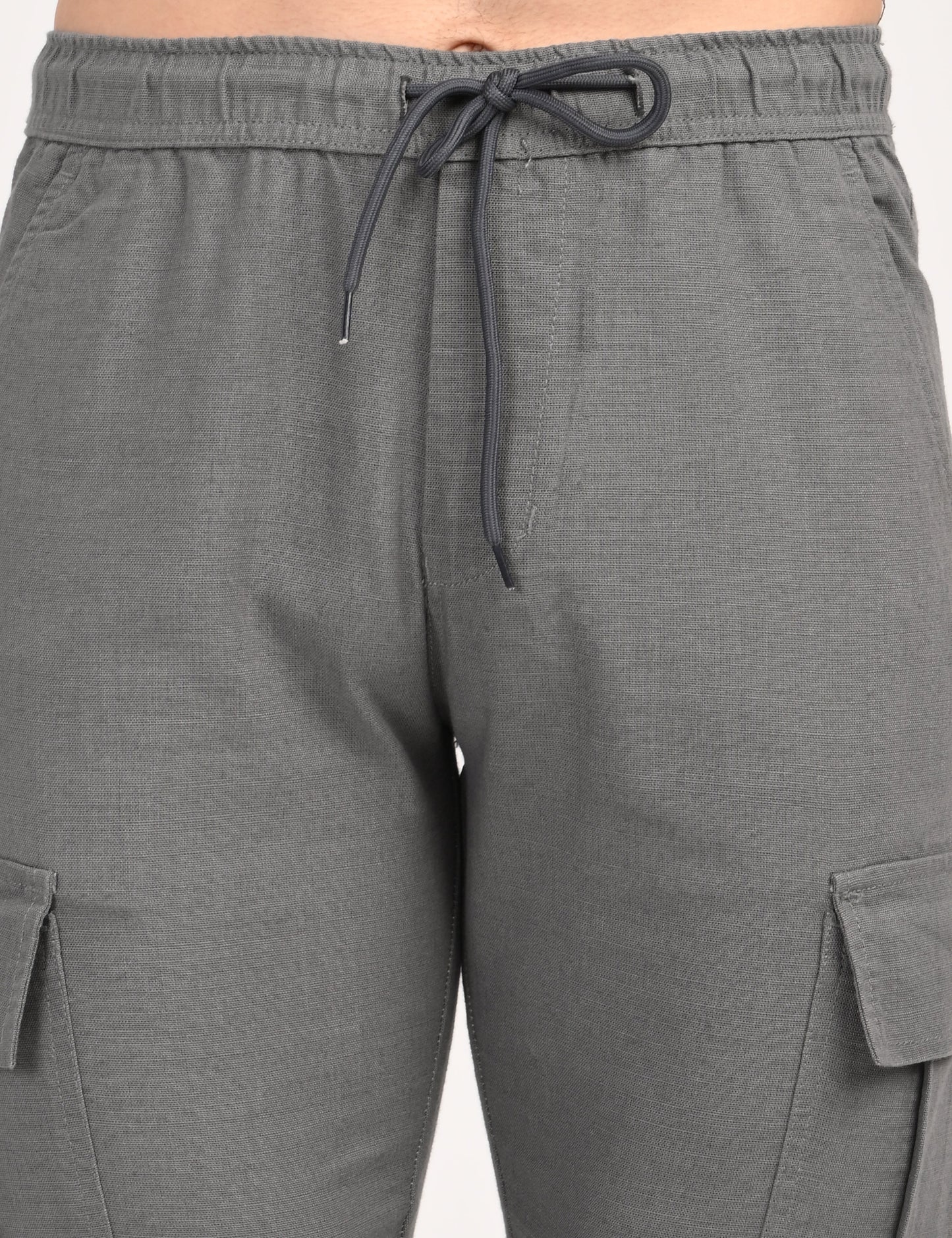 Leo linen Cargo - Grey