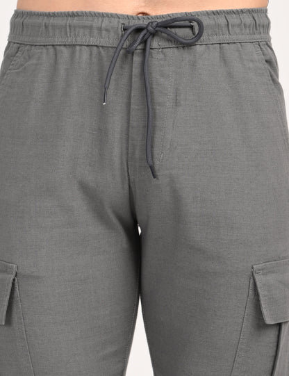 Leo linen Cargo - Grey