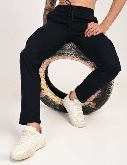 Leo linen Cargo - Navy Blue