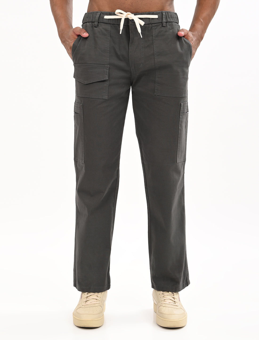 Alma Dark Grey Cargo - 7 Pockets