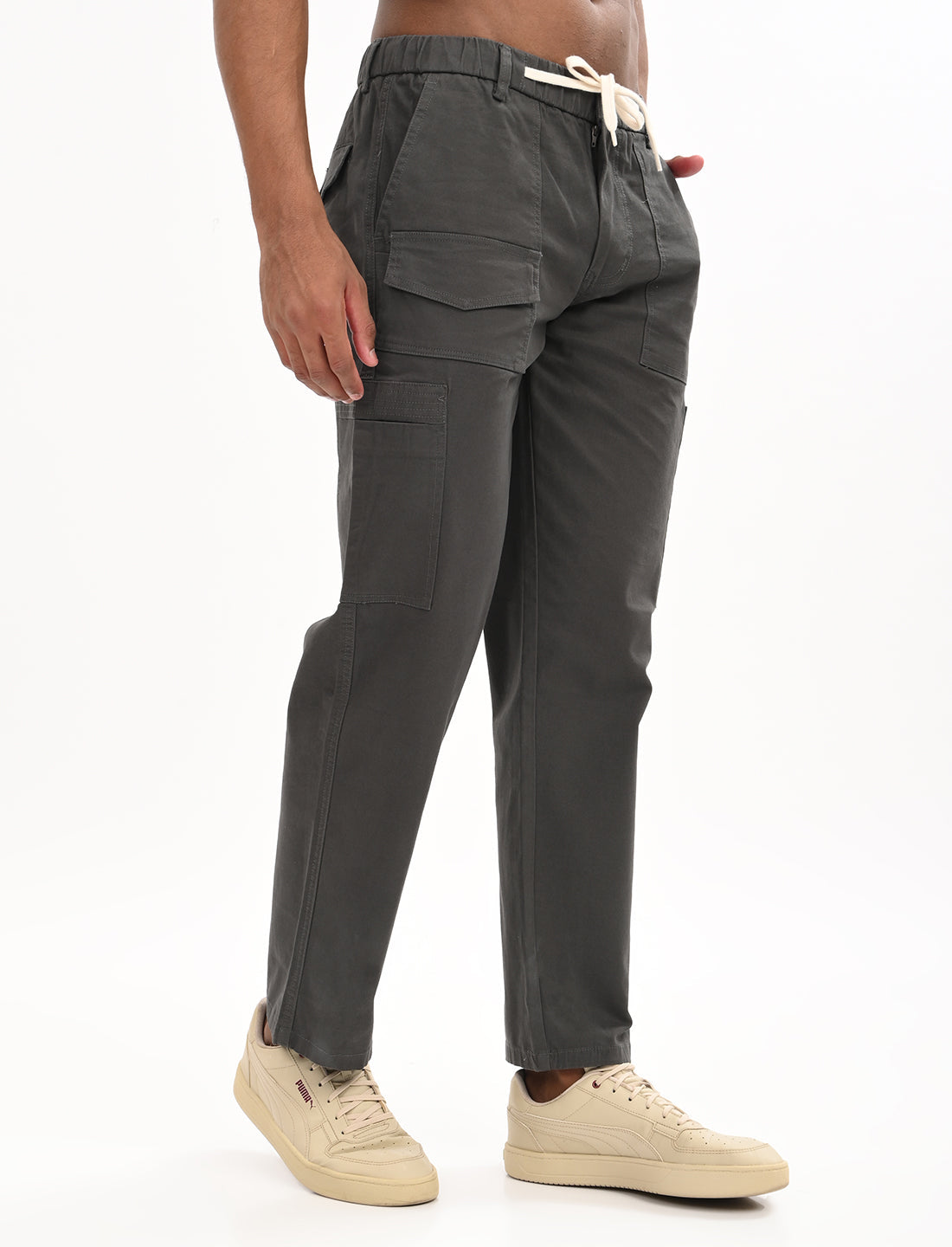 Alma Dark Grey Cargo - 7 Pockets