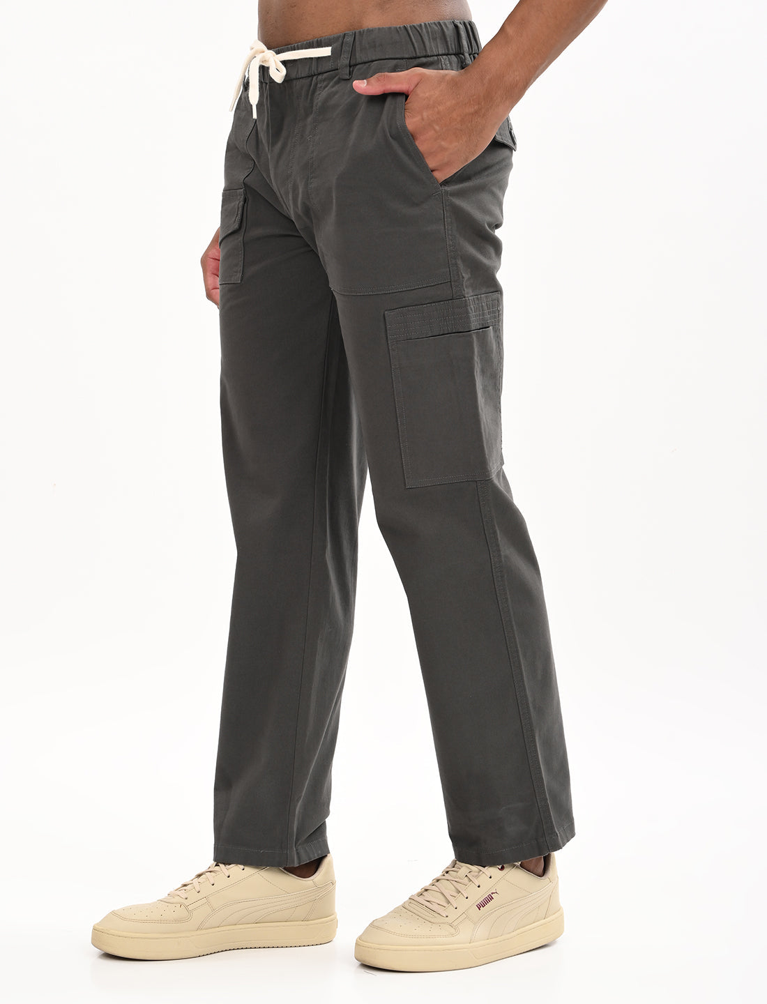 Alma Dark Grey Cargo - 7 Pockets