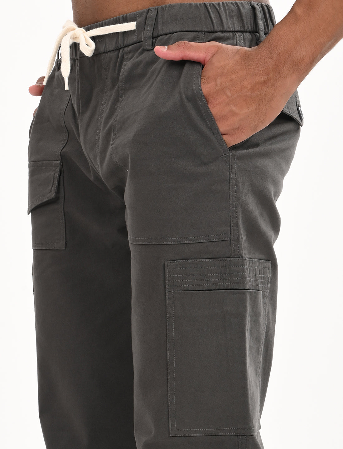 Alma Dark Grey Cargo - 7 Pockets