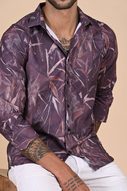 Brown Pink Digital Print