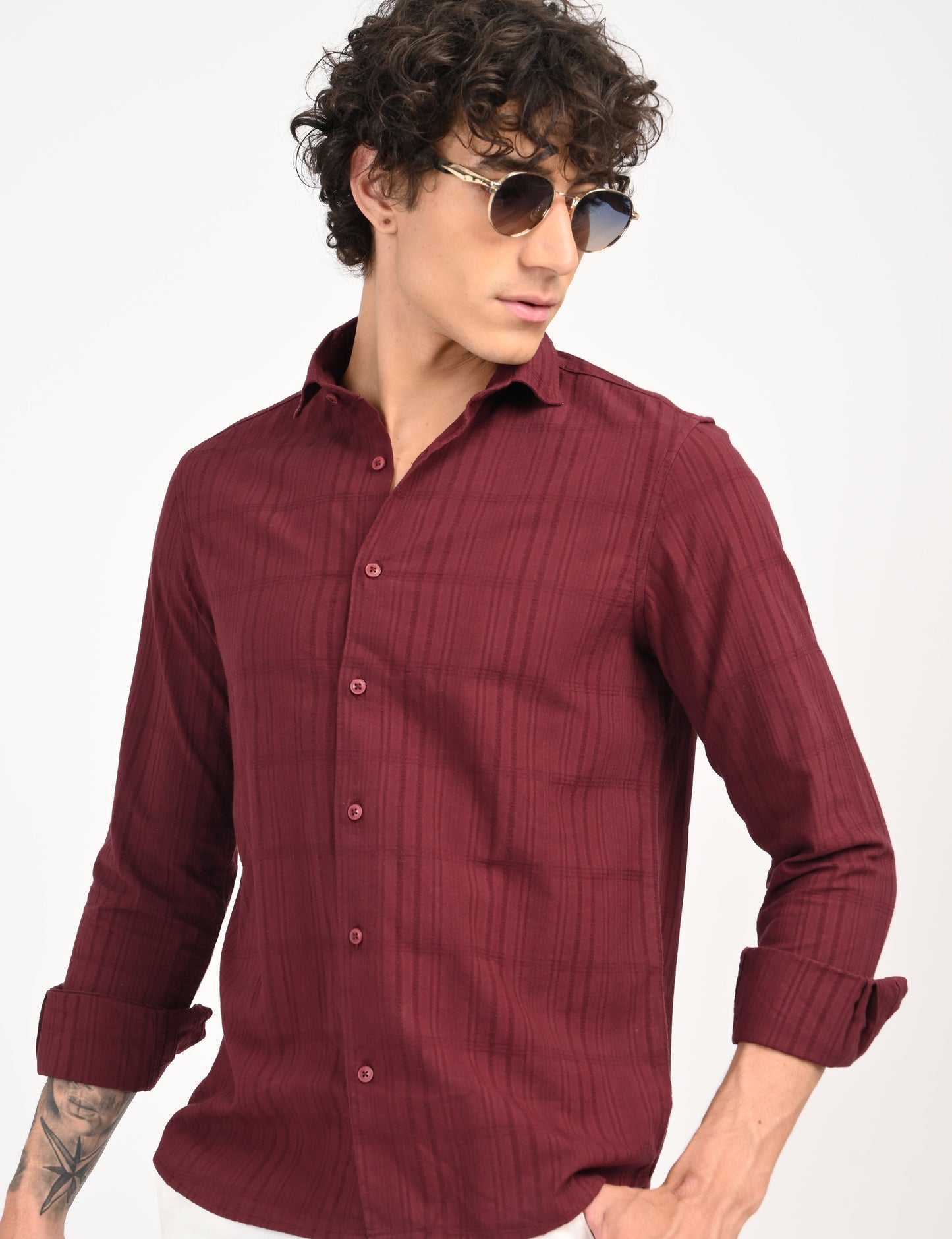 Snow Cotton - Maroon