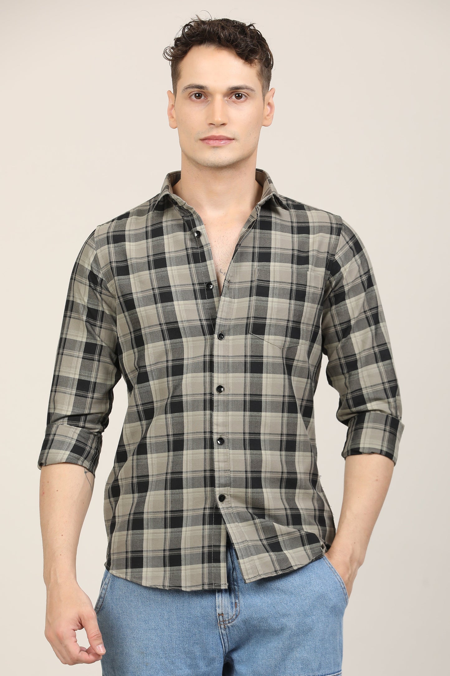 Charcoal Checks Shirt