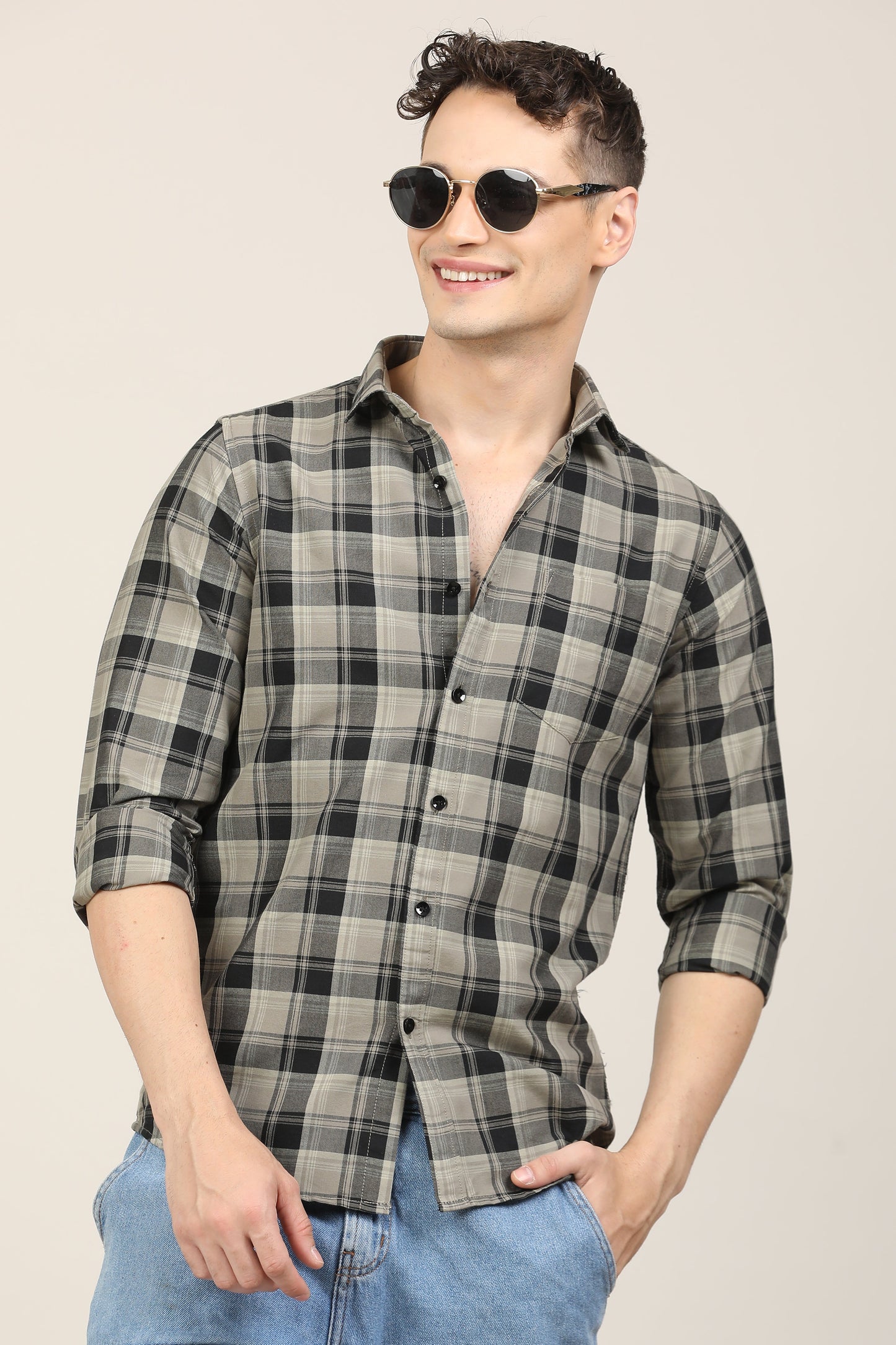 Charcoal Checks Shirt