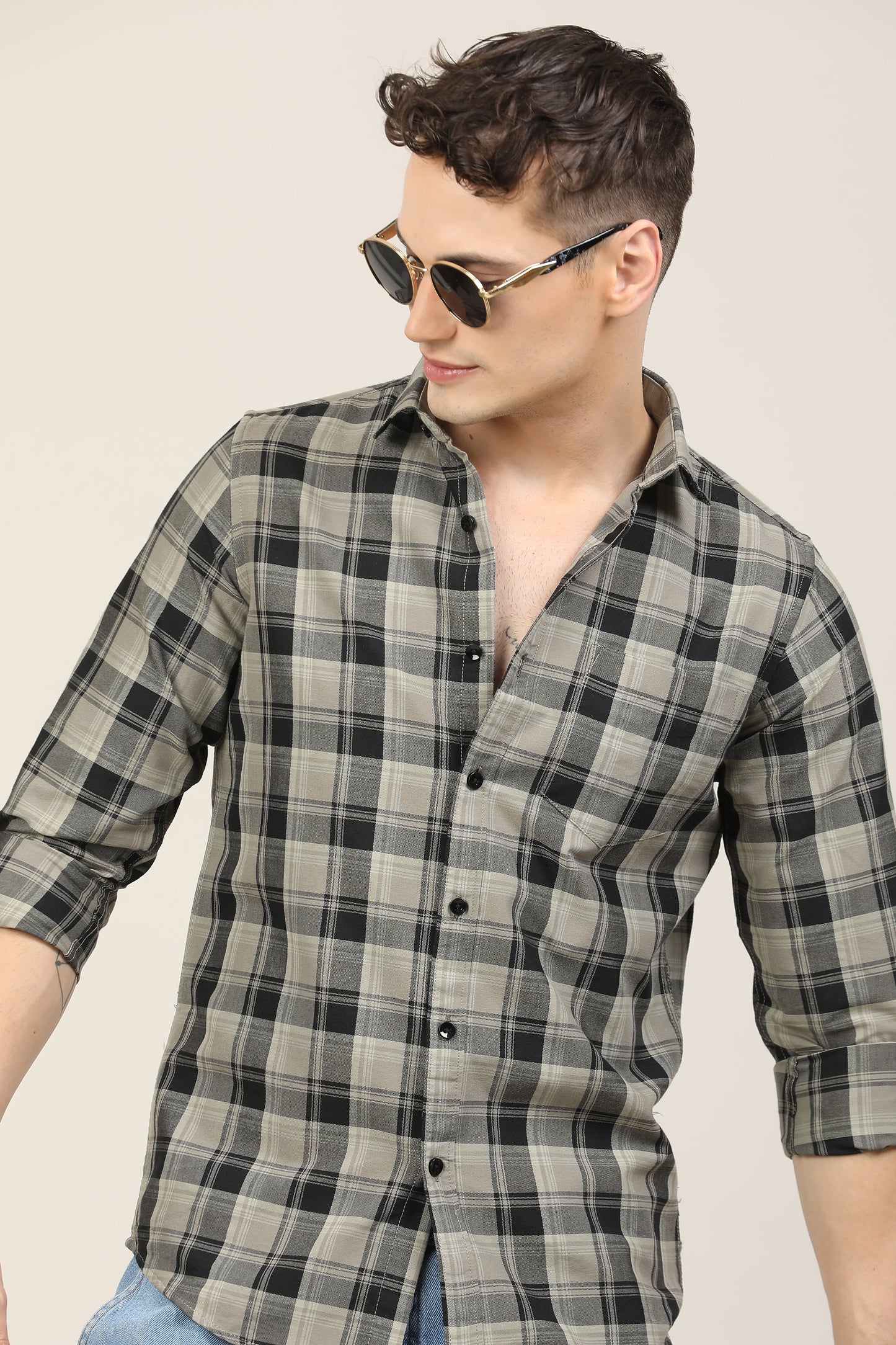 Charcoal Checks Shirt