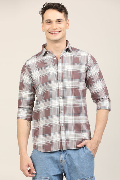 Maroon Checks Shirt