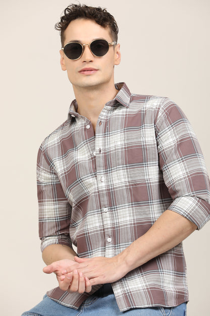 Maroon Checks Shirt