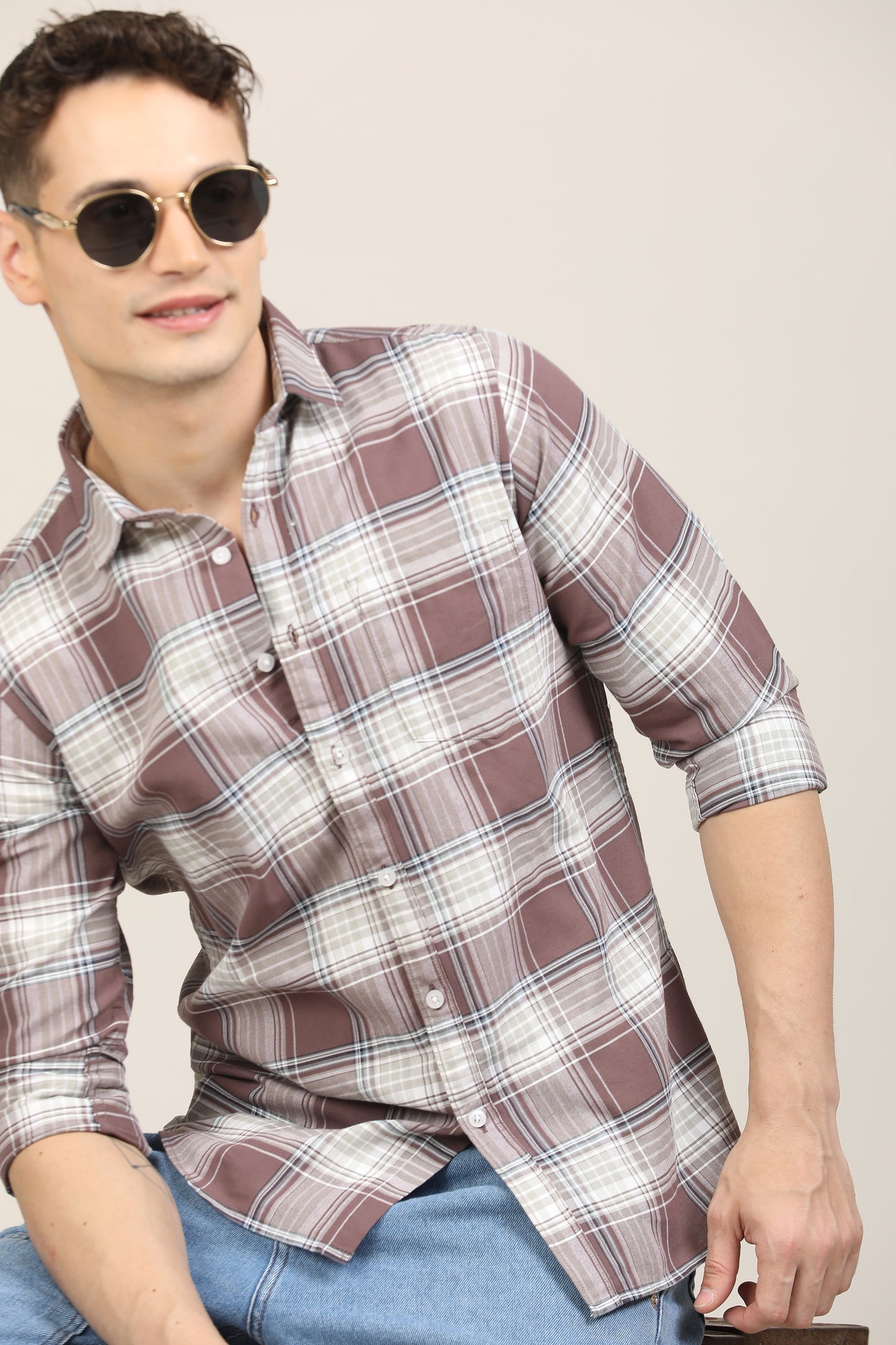 Maroon Checks Shirt
