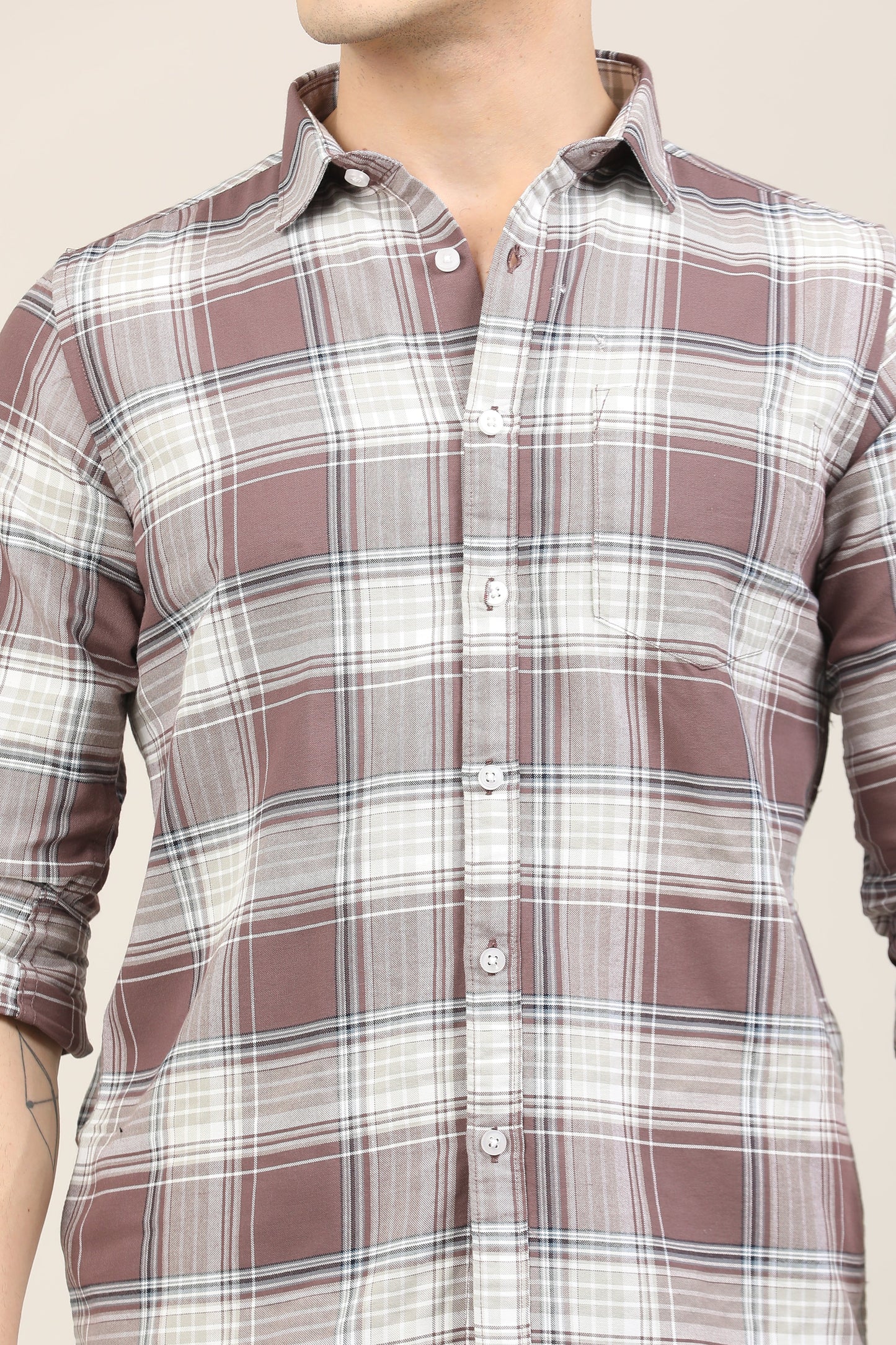 Maroon Checks Shirt