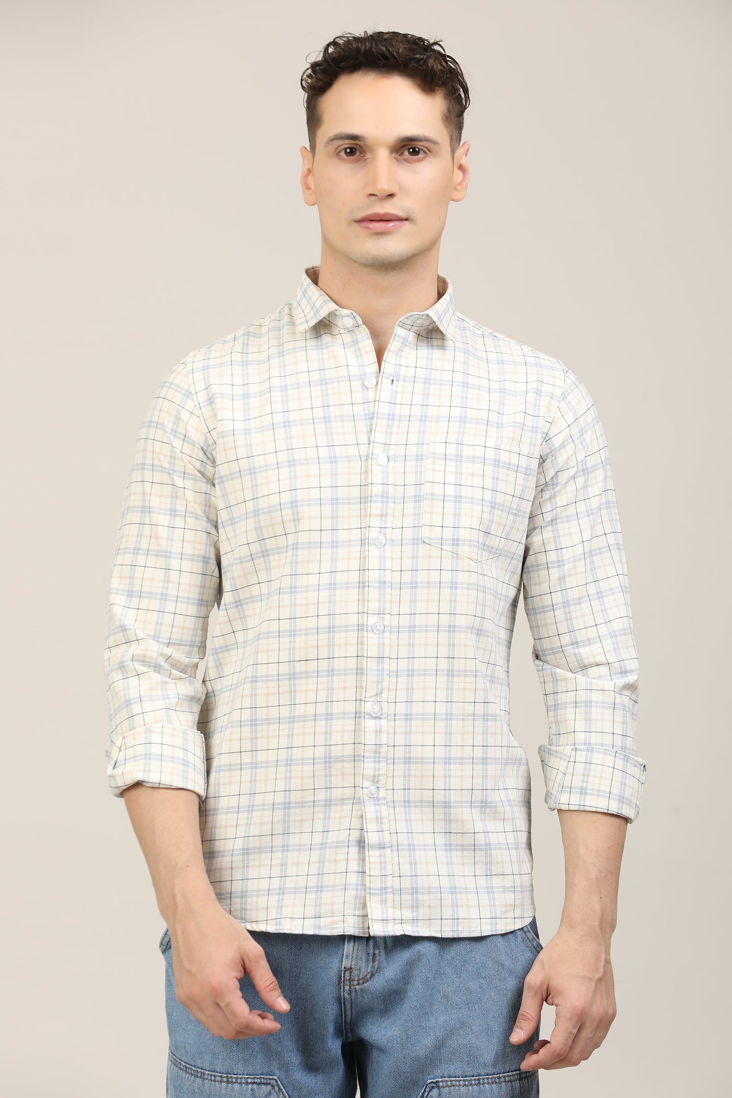 White Checks Shirt
