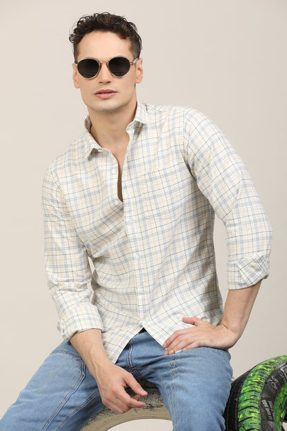 White Checks Shirt
