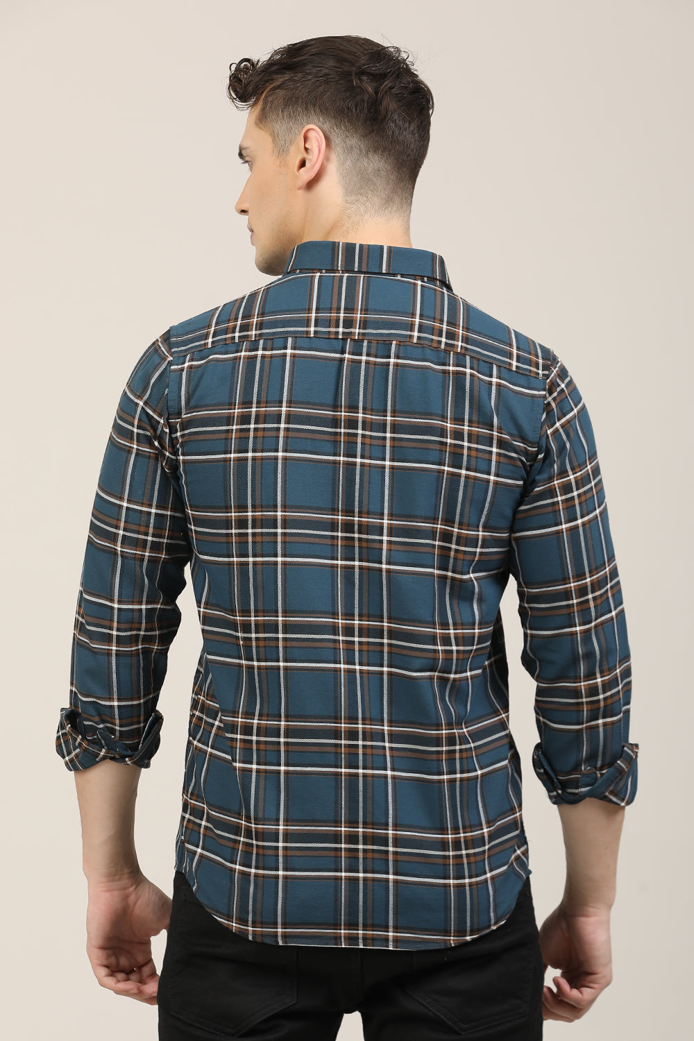 TealBlue Checks Shirt