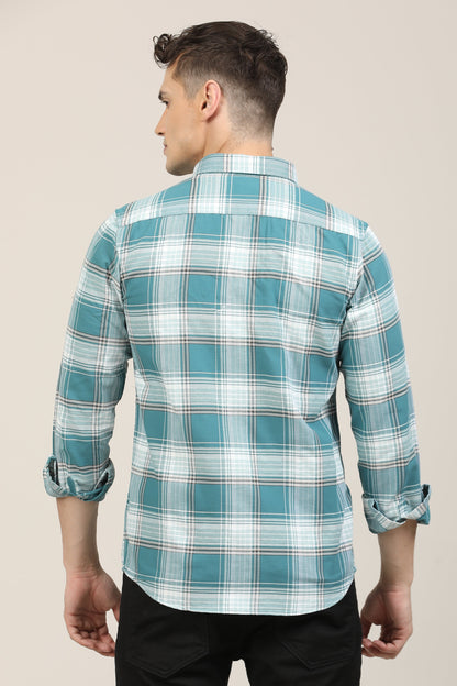 Steel Blue Checks Shirt