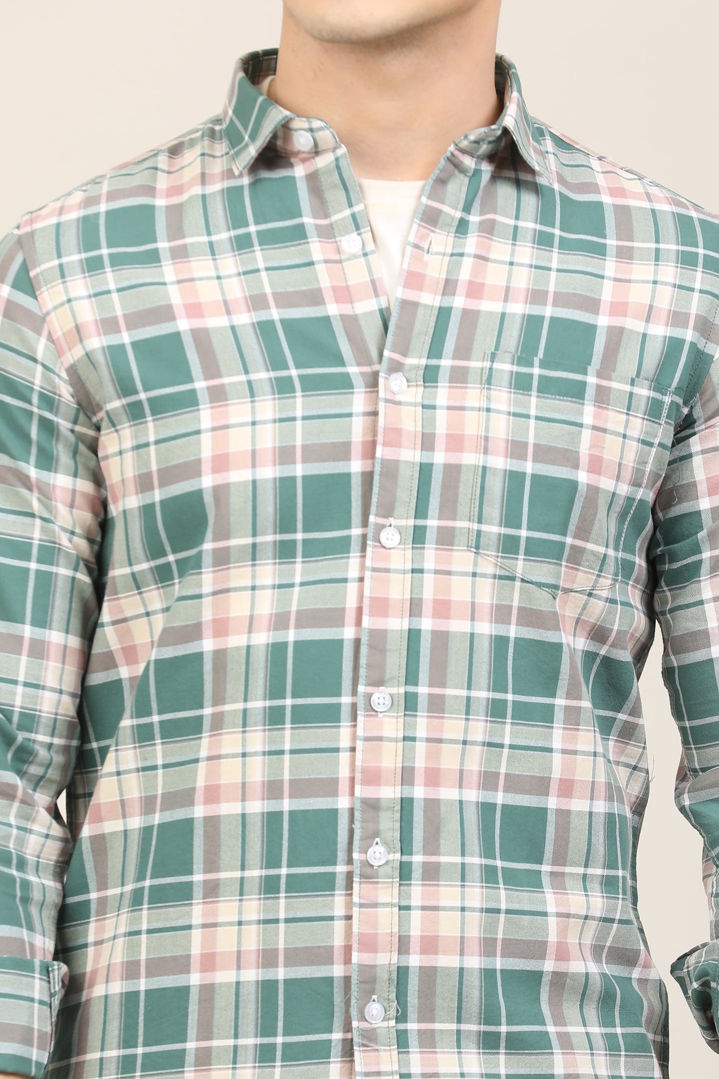Sea Green Checks Shirt