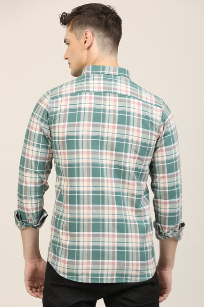 Sea Green Checks Shirt