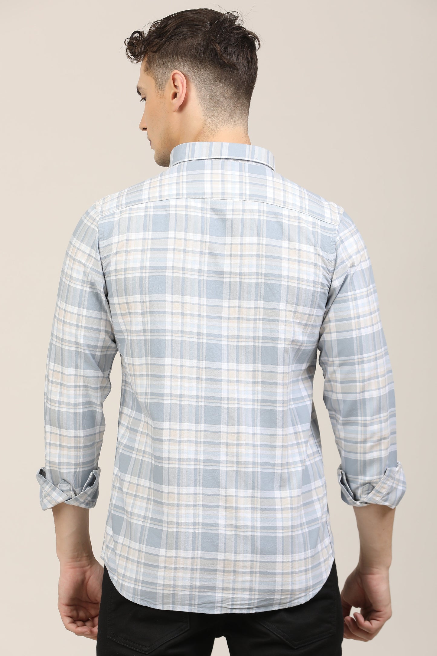 Sky Blue Checks Shirt