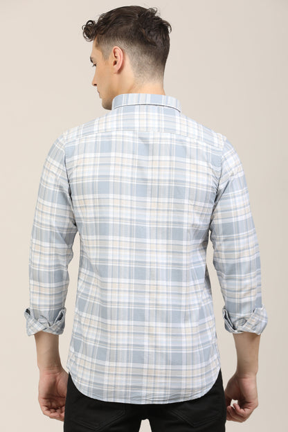 Sky Blue Checks Shirt