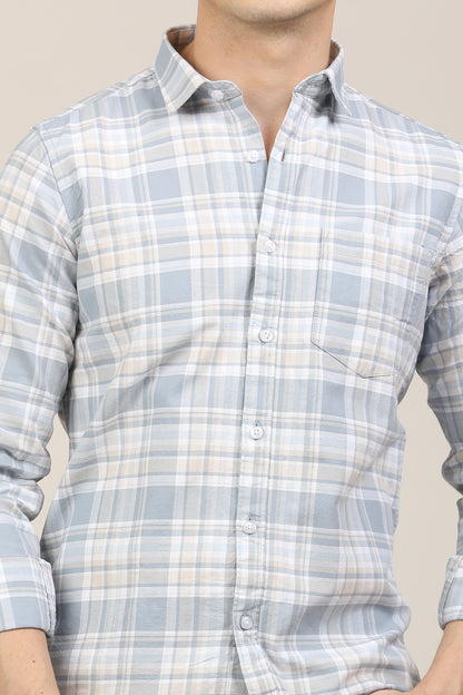 Sky Blue Checks Shirt