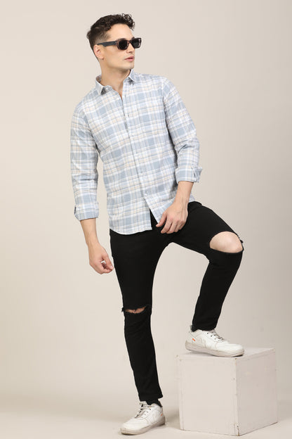 Sky Blue Checks Shirt