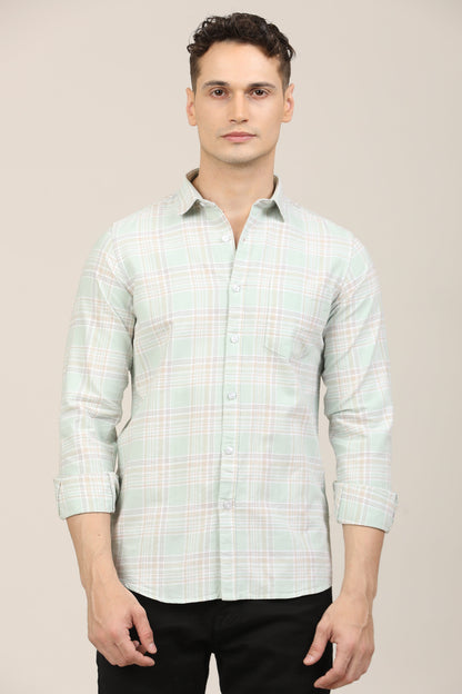 Lite Green Checks Shirt