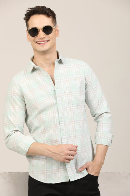 Lite Green Checks Shirt