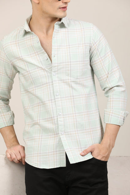 Lite Green Checks Shirt