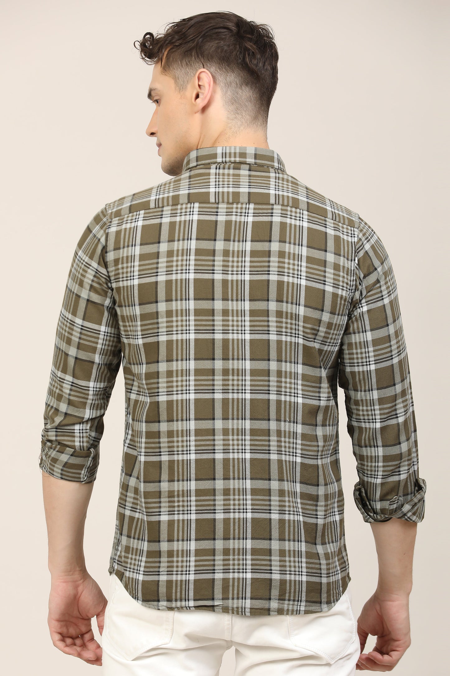 Bottle Green Check Shirt